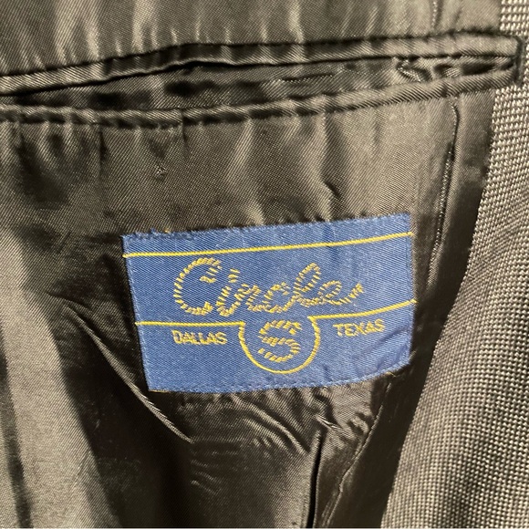 Mens Vintage Circle S Dallas Texas Western Wool Blend Jacket 50R Tweed Blazer - Picture 3 of 5